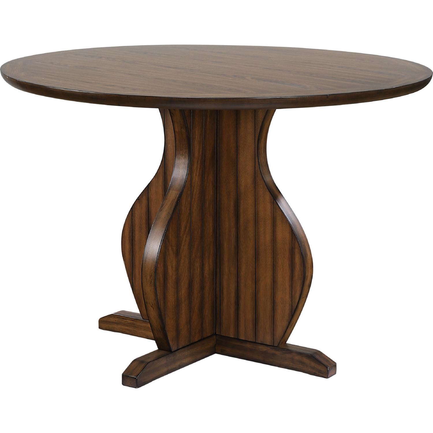 Traditional Counter Height Table Maurice 72460 in Brown Oak 