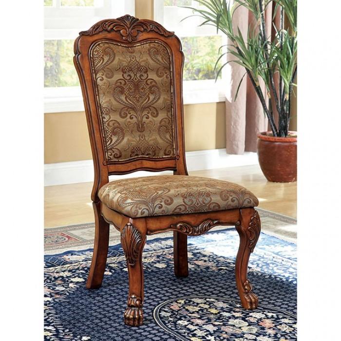 

                    
Furniture of America CM3557T-Set-7 Medieve Dining Chair Set Dark Oak Fabric Purchase 
