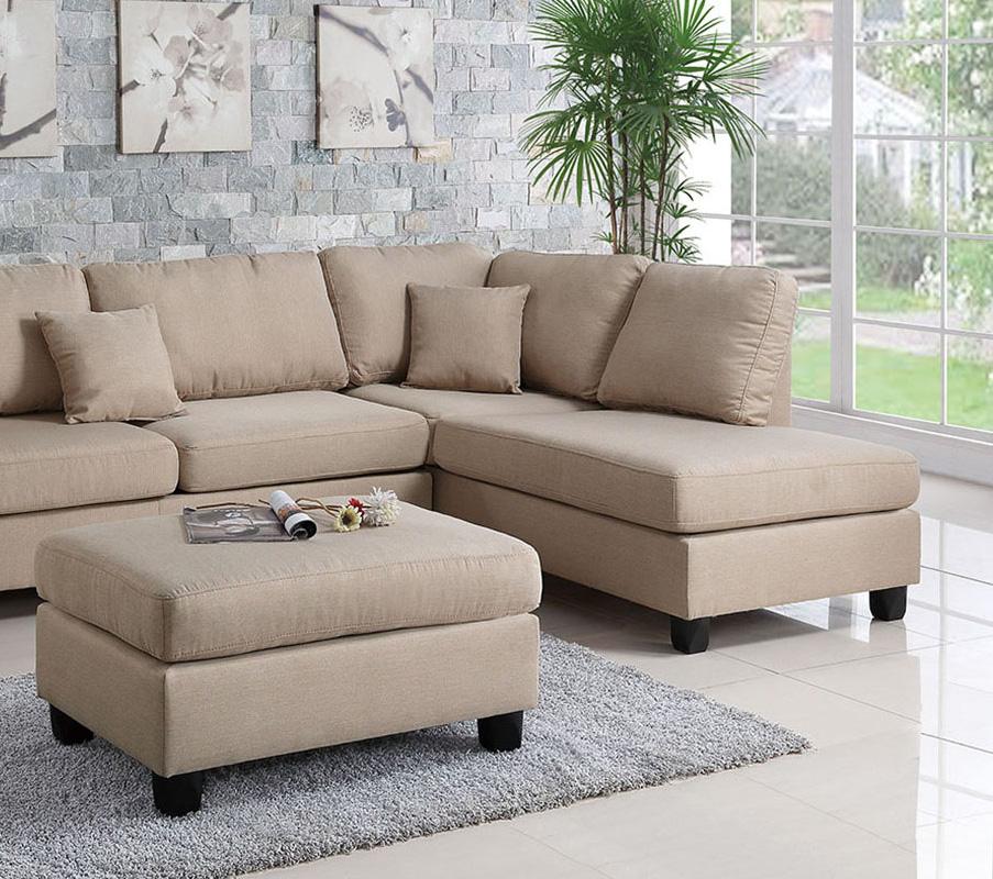

    
Poundex Furniture F7605 3-Pcs Sectional Set Beige F7605
