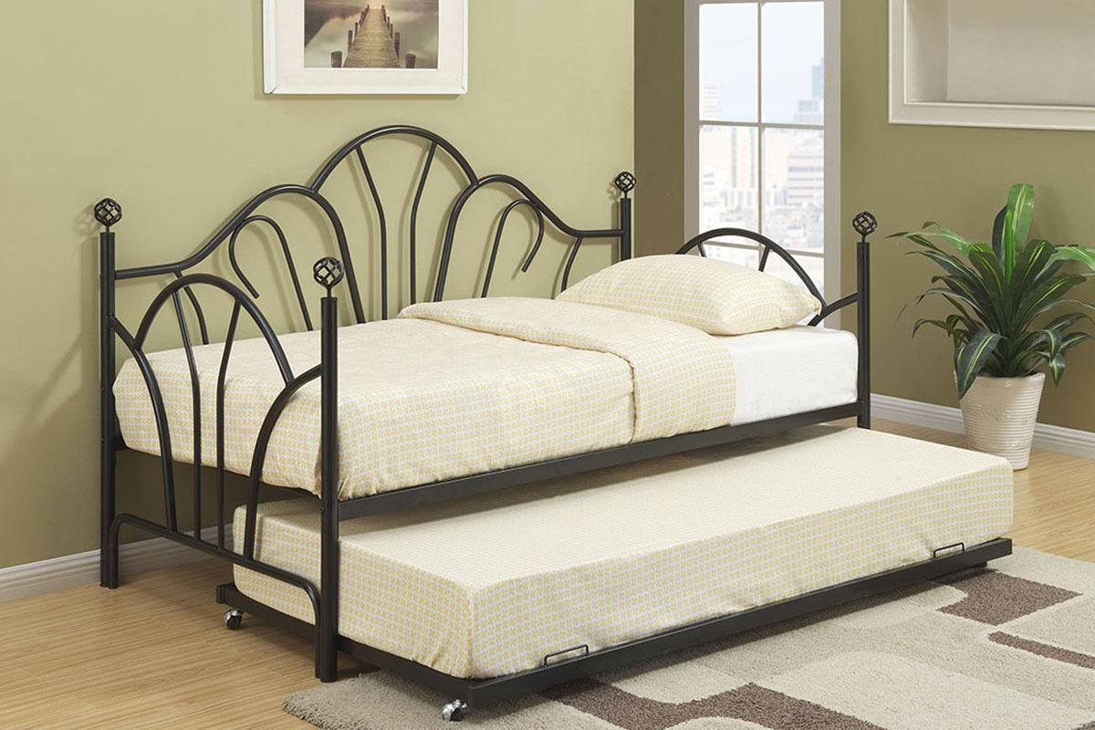 

    
Poundex Furniture F9237 Daybed Black F9237
