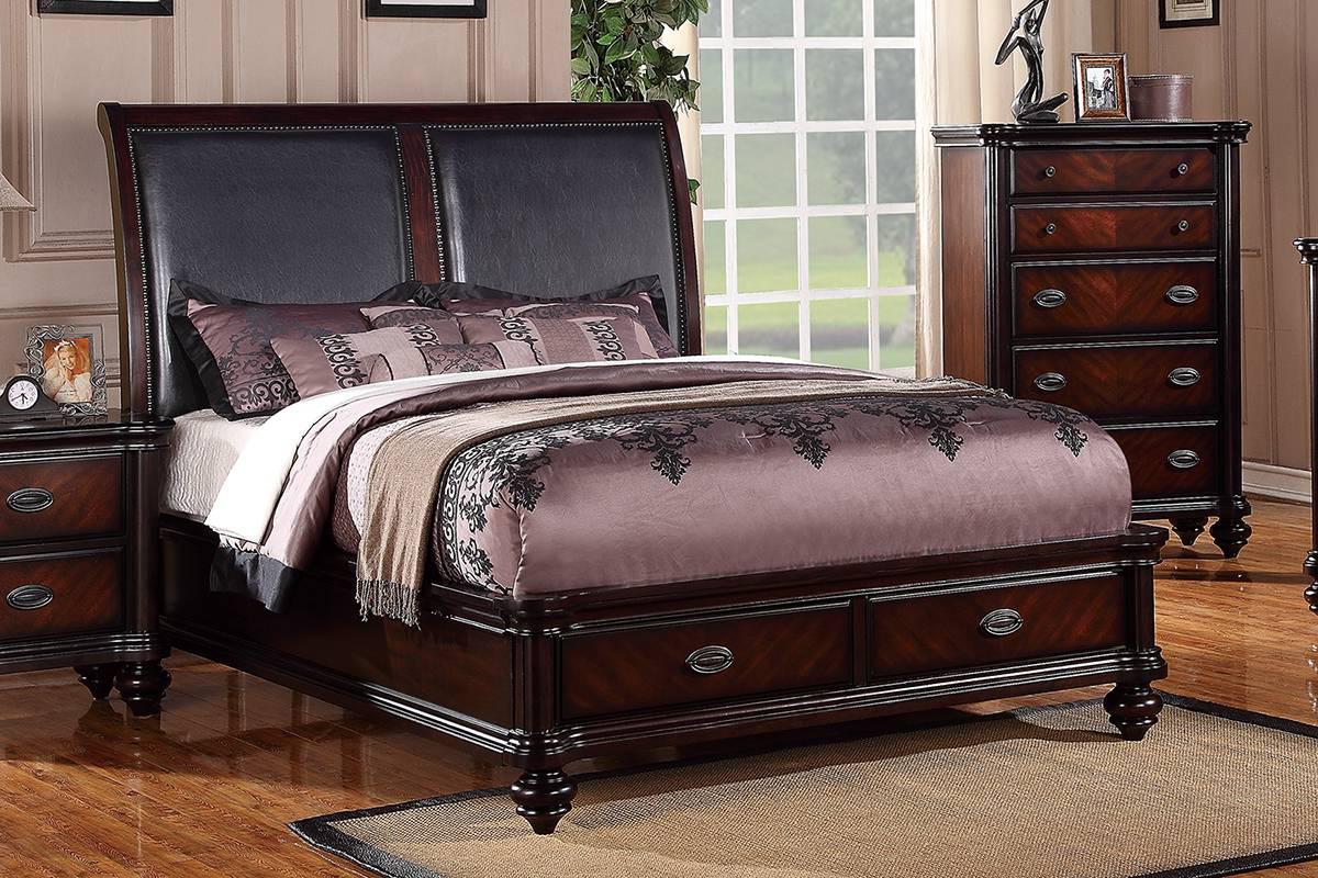 

    
Poundex Furniture F9189 Storage Bed Black/Brown F9189CK

