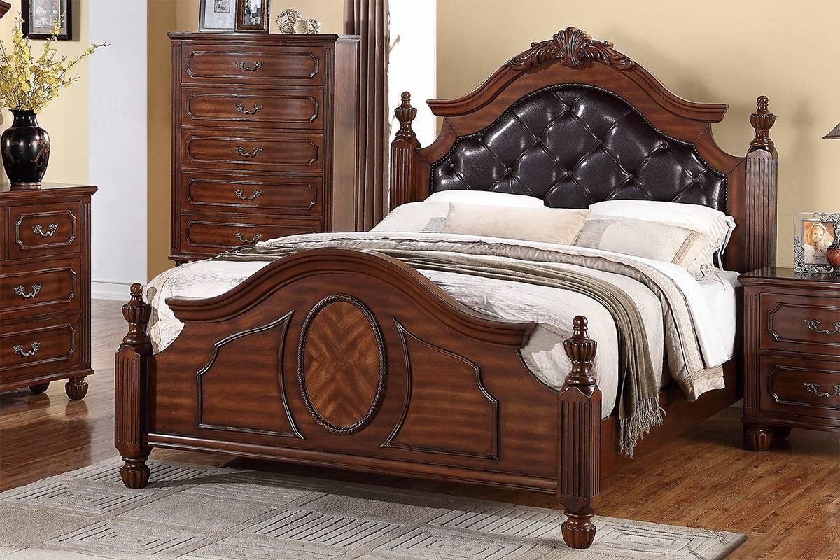 

    
Poundex Furniture F9142 Panel Bed Black/Brown F9142EK
