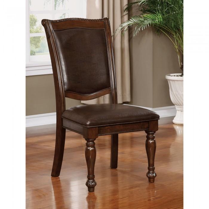 

    
Traditional Brown Cherry & Espresso Leatherette Side Chairs Set 2pcs Furniture of America CM3350SC-2PK Alpena
