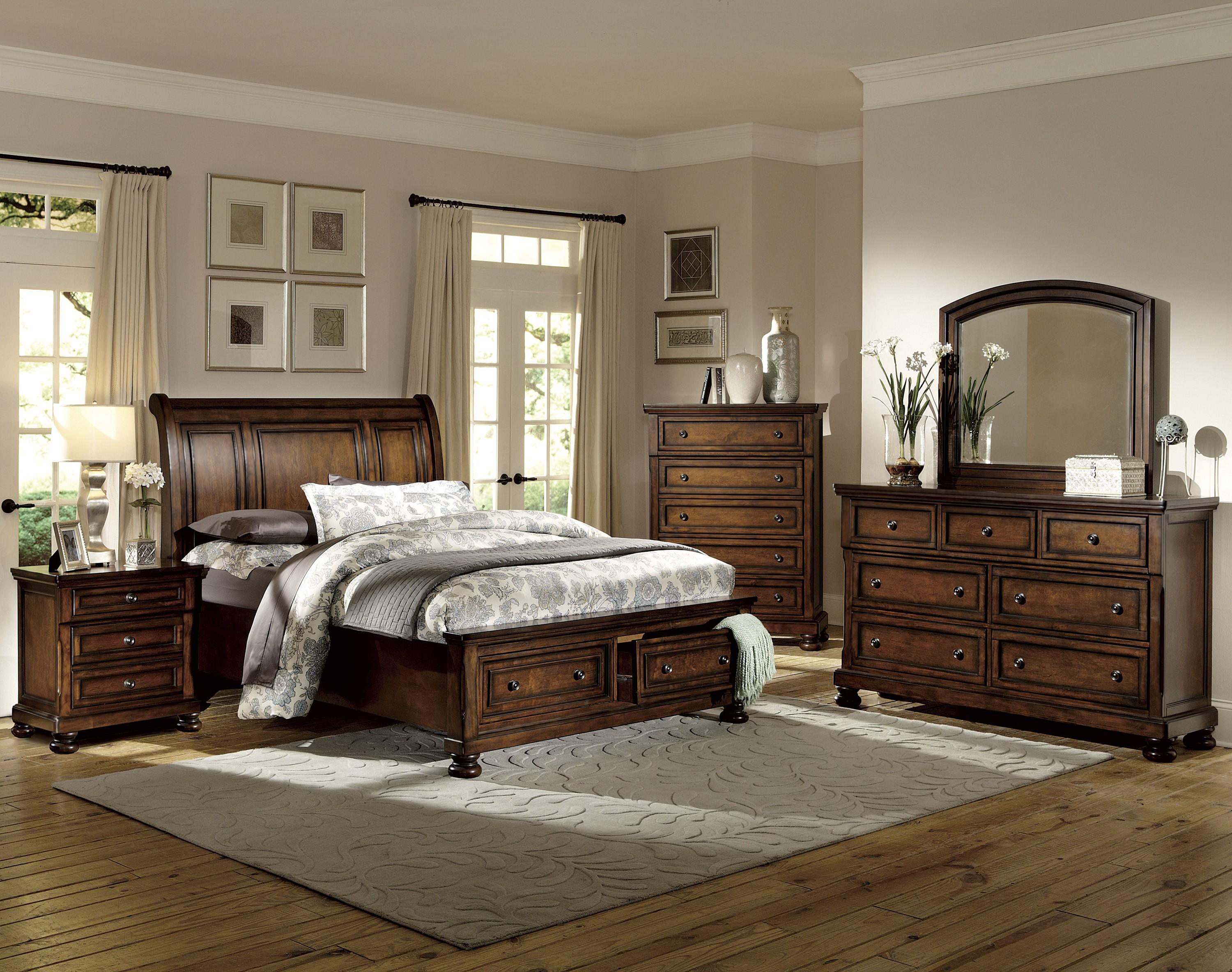 

    
 Order  Traditional Brown Cherry Wood Queen Bed Homelegance 2159-1* Cumberland
