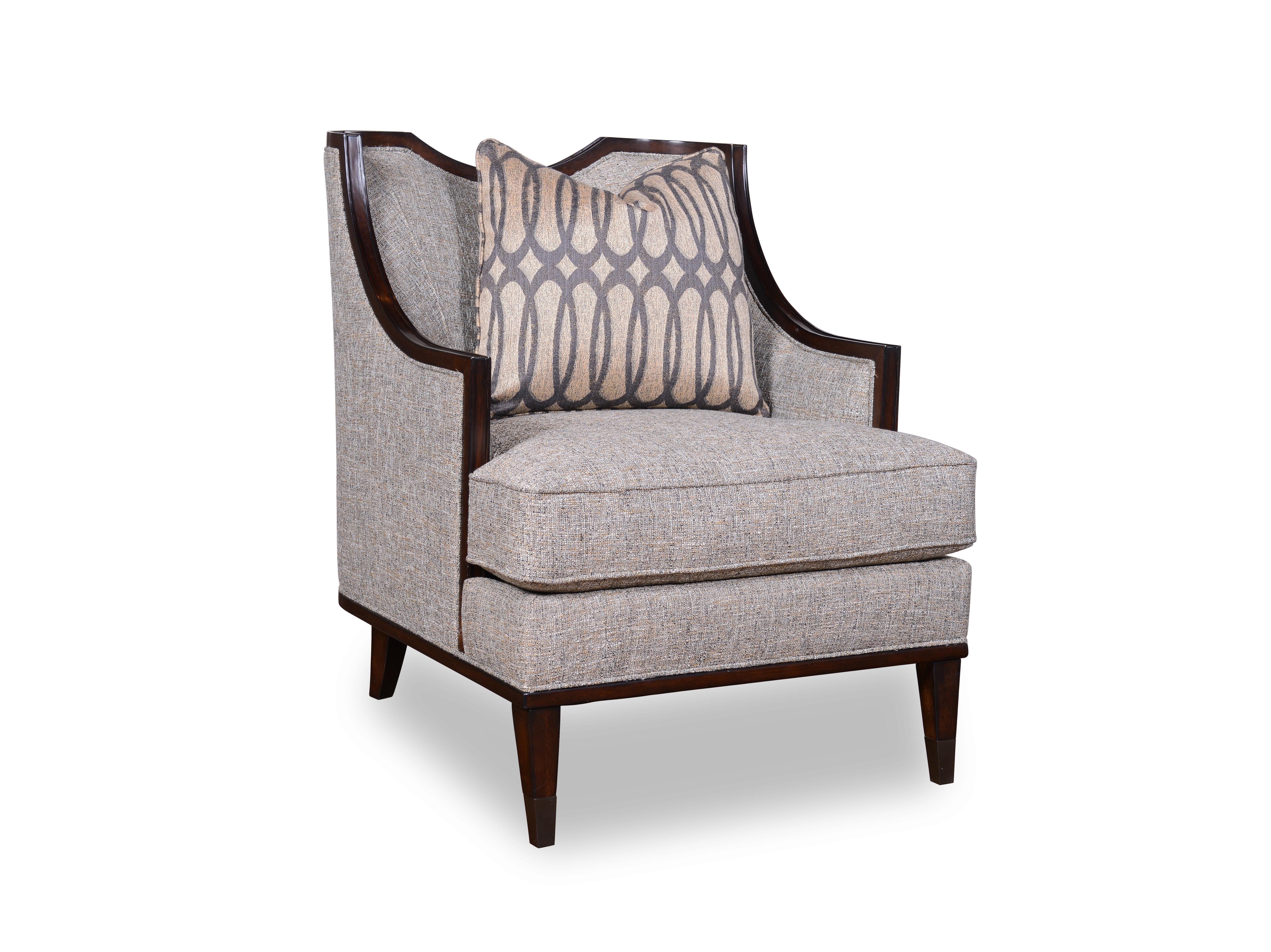 Classic, Traditional Arm Chairs Harper 161523-5036AA in Brown Fabric