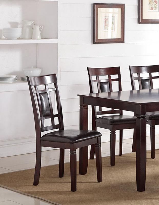 

    
Brown Wood Dining Table Set 7-Pcs F2294 Poundex Traditional
