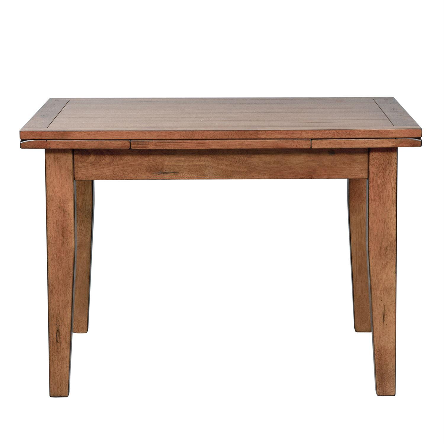 

    
Rustic Oak Finish Treasures Retractable Leg Dining Table Treasures 17-T3868 Liberty Furniture

