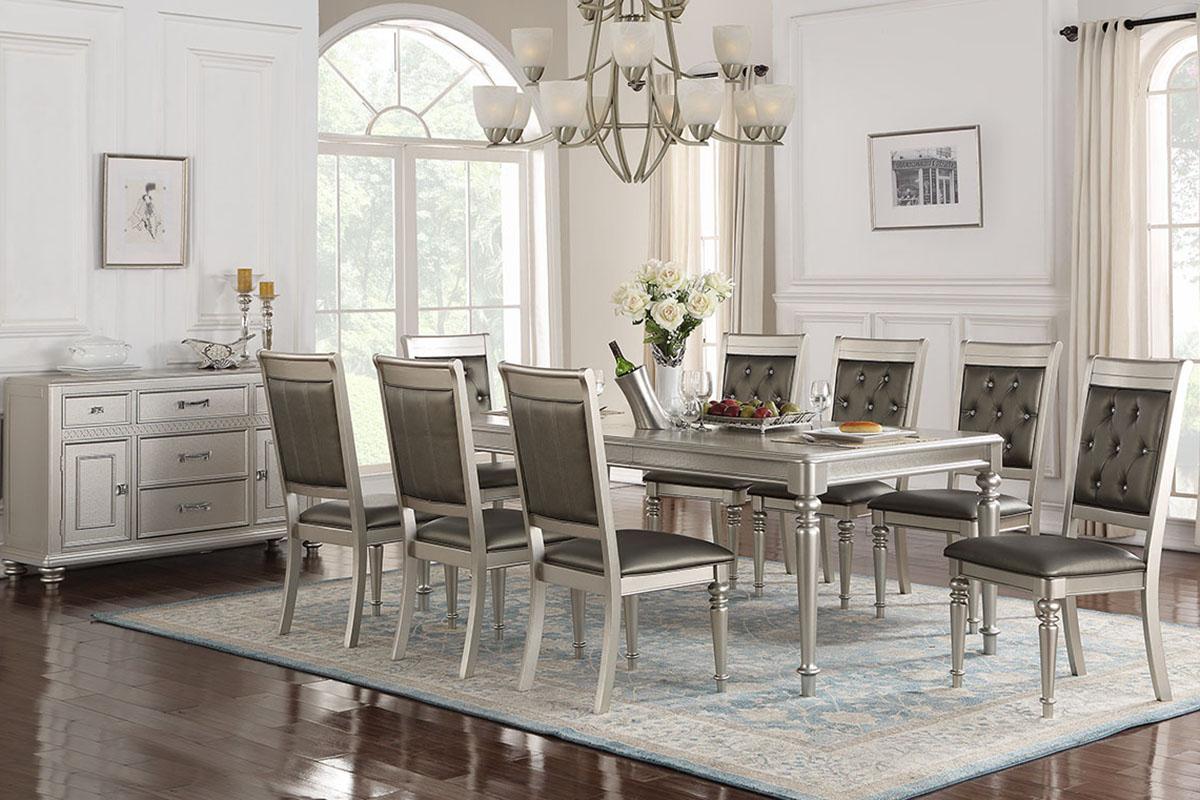 

    
Silver Wood Dining Table F2432 Poundex Traditional
