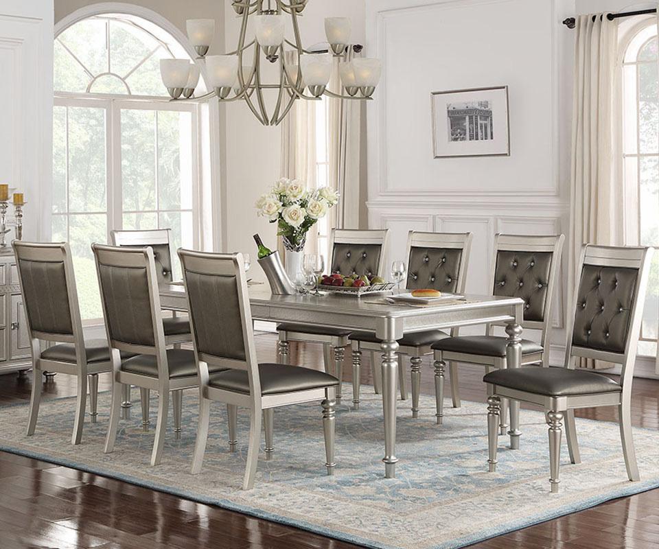 Classic, Traditional Dining Table F2432 F2432 in Silver 