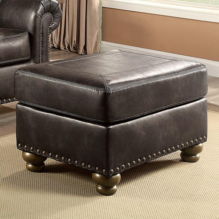 

    
Traditional Dark Brown Leatherette Ottoman Furniture of America CM6731DB-OT Bemus
