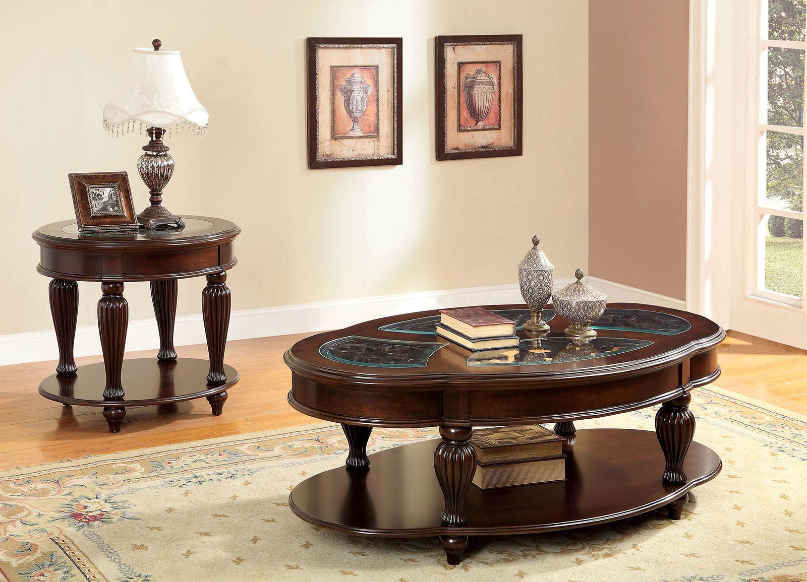 

    
Furniture of America CM4642C Centinel Coffee Table Dark Cherry CM4642C
