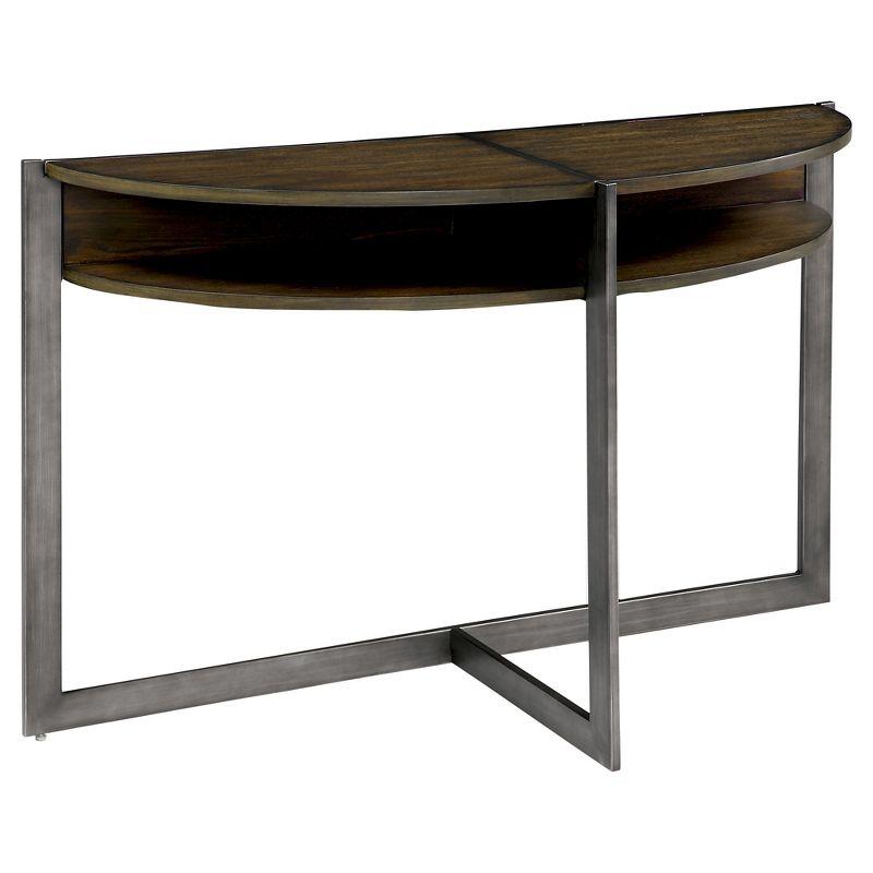 

    
Traditional Dark Oak Metal Sofa Table Furniture of America CM4312S Matilda
