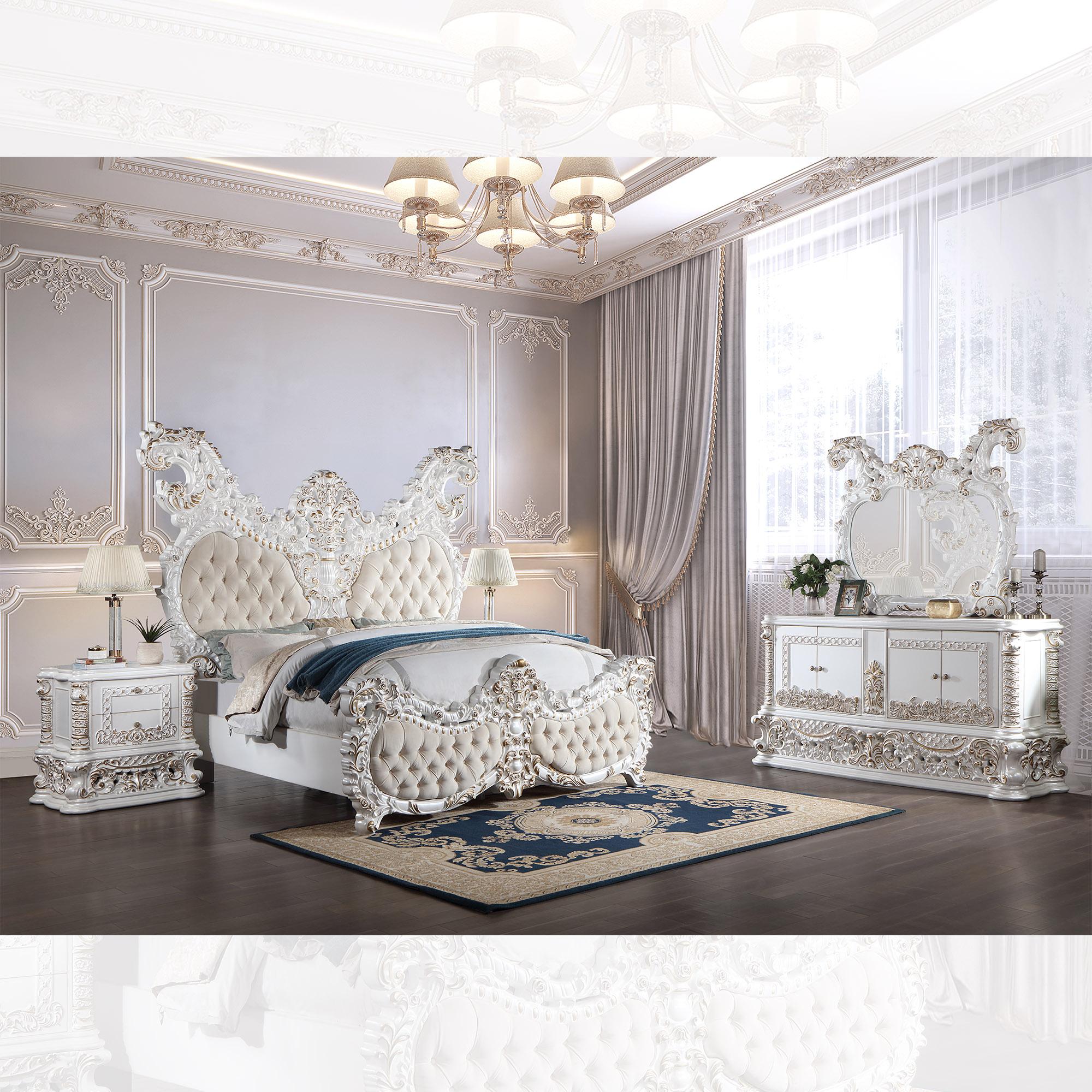 Homey Design Furniture HD-1808 Sleigh Bedroom Set