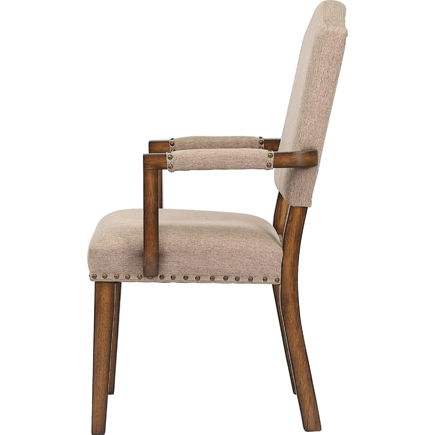 

                    
Acme Furniture Maurice Arm Chair Set Brown Oak Linen Purchase 
