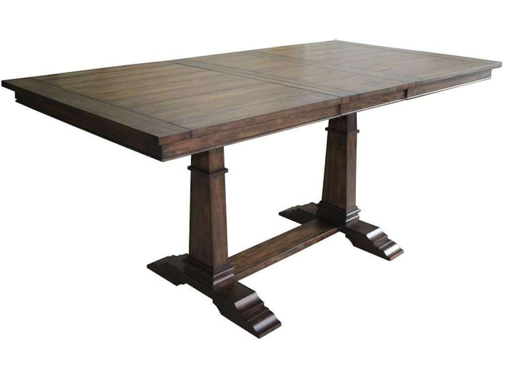 

    
Traditional Vintage Dark Pine Finish Solid Wood Counter Dining Table Coaster 192748 Delphine
