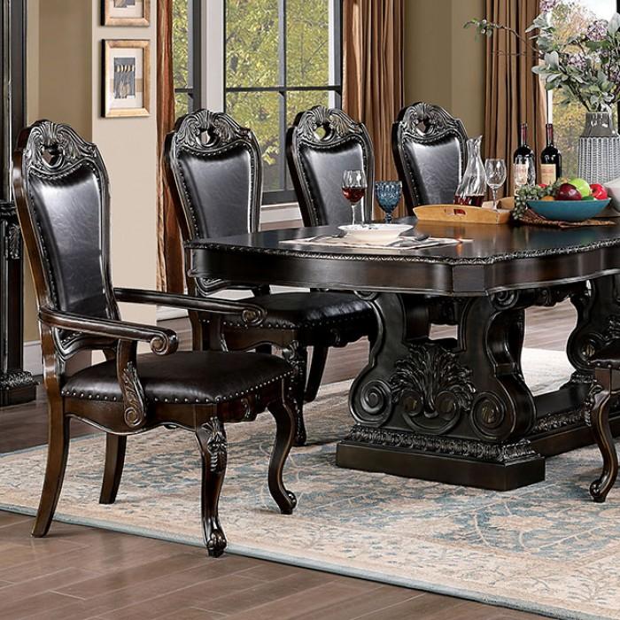 Traditional Dining Table CM3146T Lombardy CM3146T in Walnut 