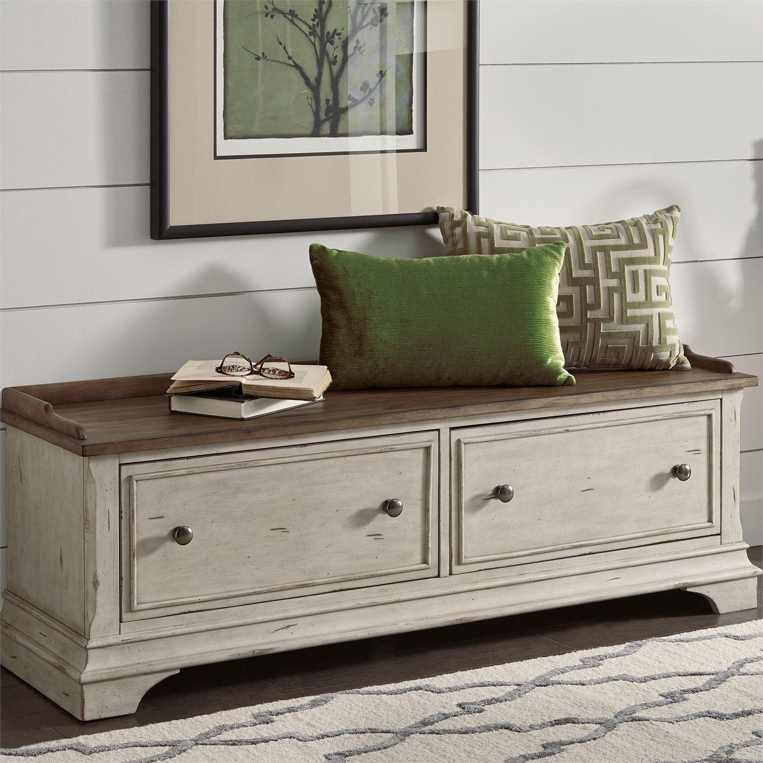 

    
Traditional White Wood Bench Morgan Creek (498-OT) Liberty Furniture
