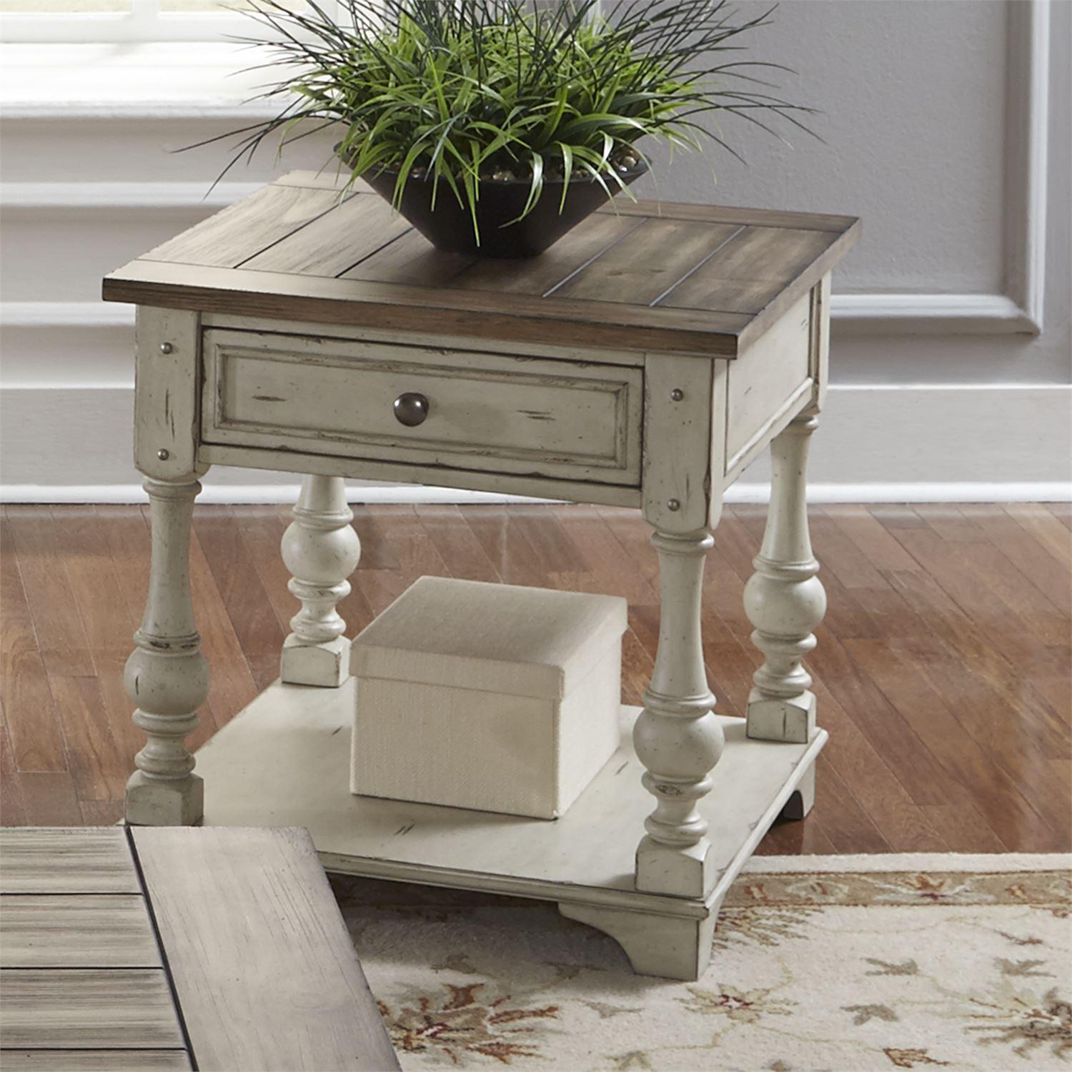 

    
Traditional White Wood End Table 498-OT1020 Liberty Furniture
