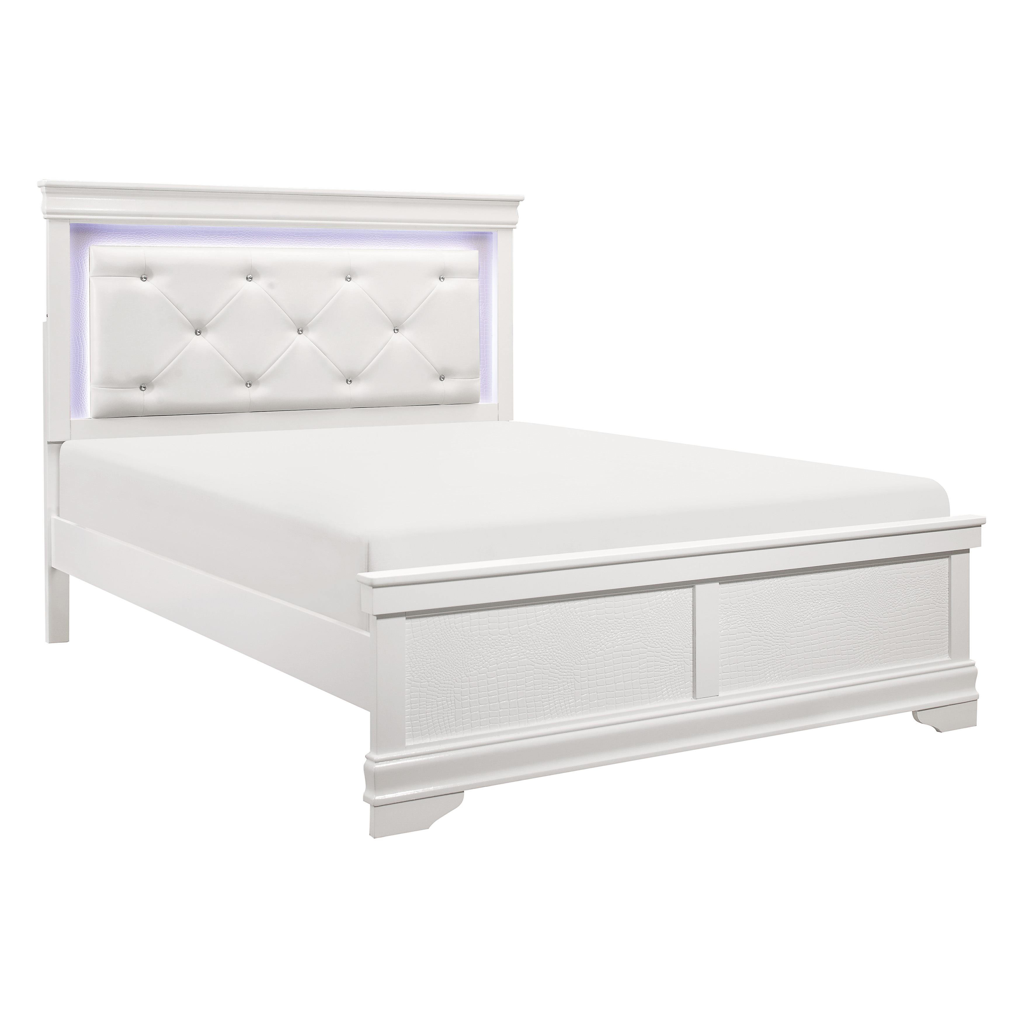 

    
Traditional White Wood Full Bedroom Set 3pcs Homelegance 1556WF-1* Lana
