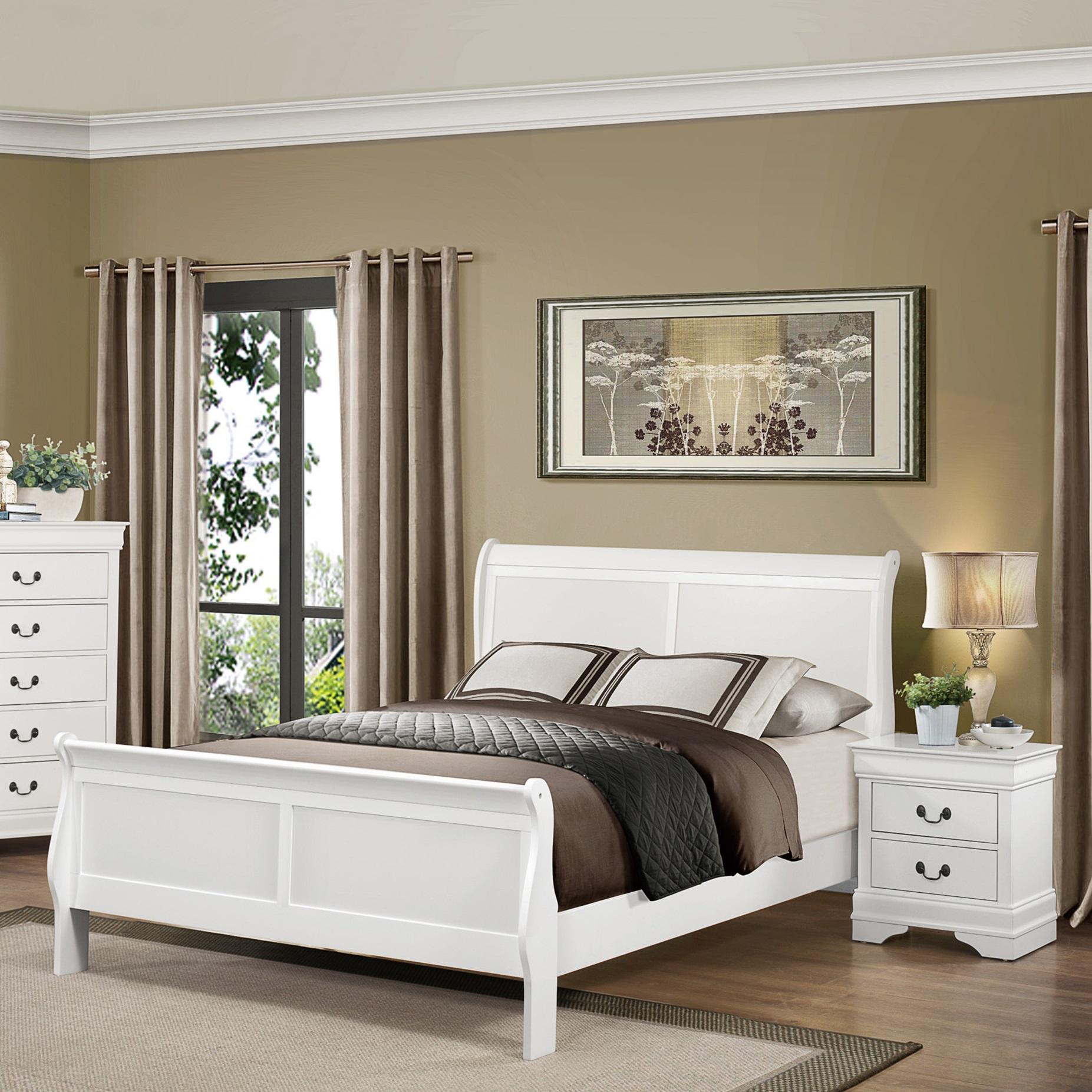 

    
Traditional White Wood Full Bedroom Set 3pcs Homelegance 2147FW-1* Mayville
