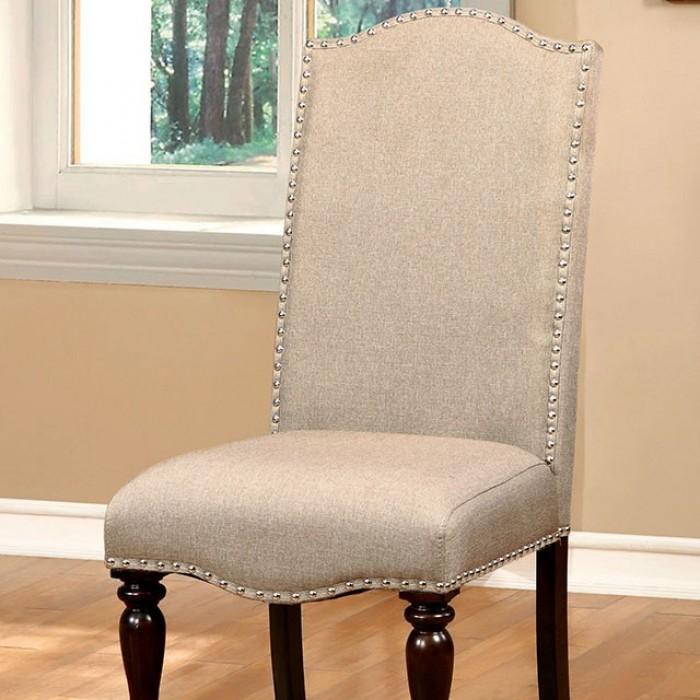 Transitional Dining Chair Set CM3133SC-2PK Hurdsfield CM3133SC-2PK in Cherry Fabric