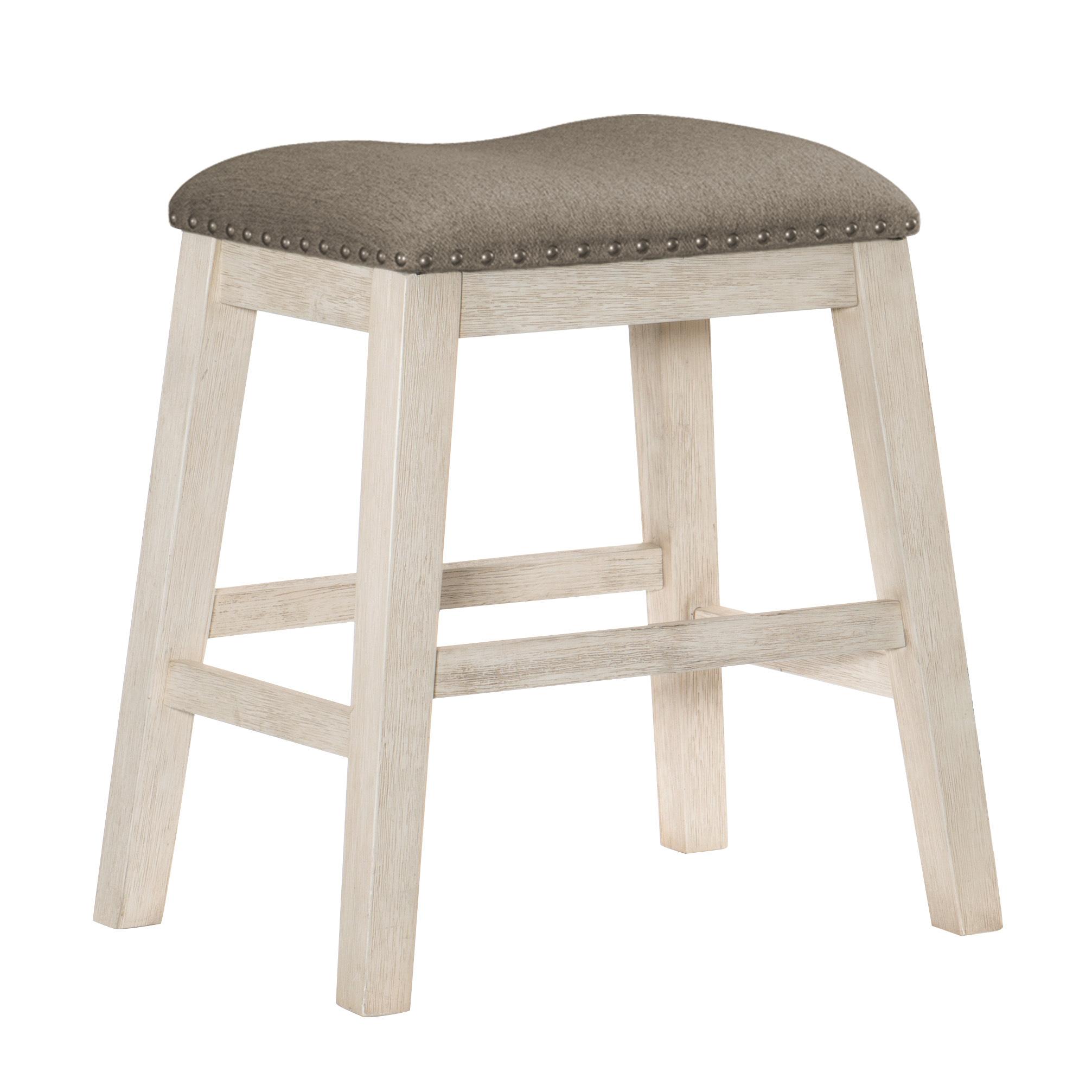 Transitional Counter Height Chair 5603WW-24 Timbre 5603WW-24 in Antique White Polyester