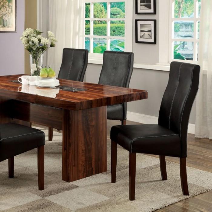 Transitional Dining Table Bonneville Dining Table CM3824T CM3824T in Cherry, Brown, Black 