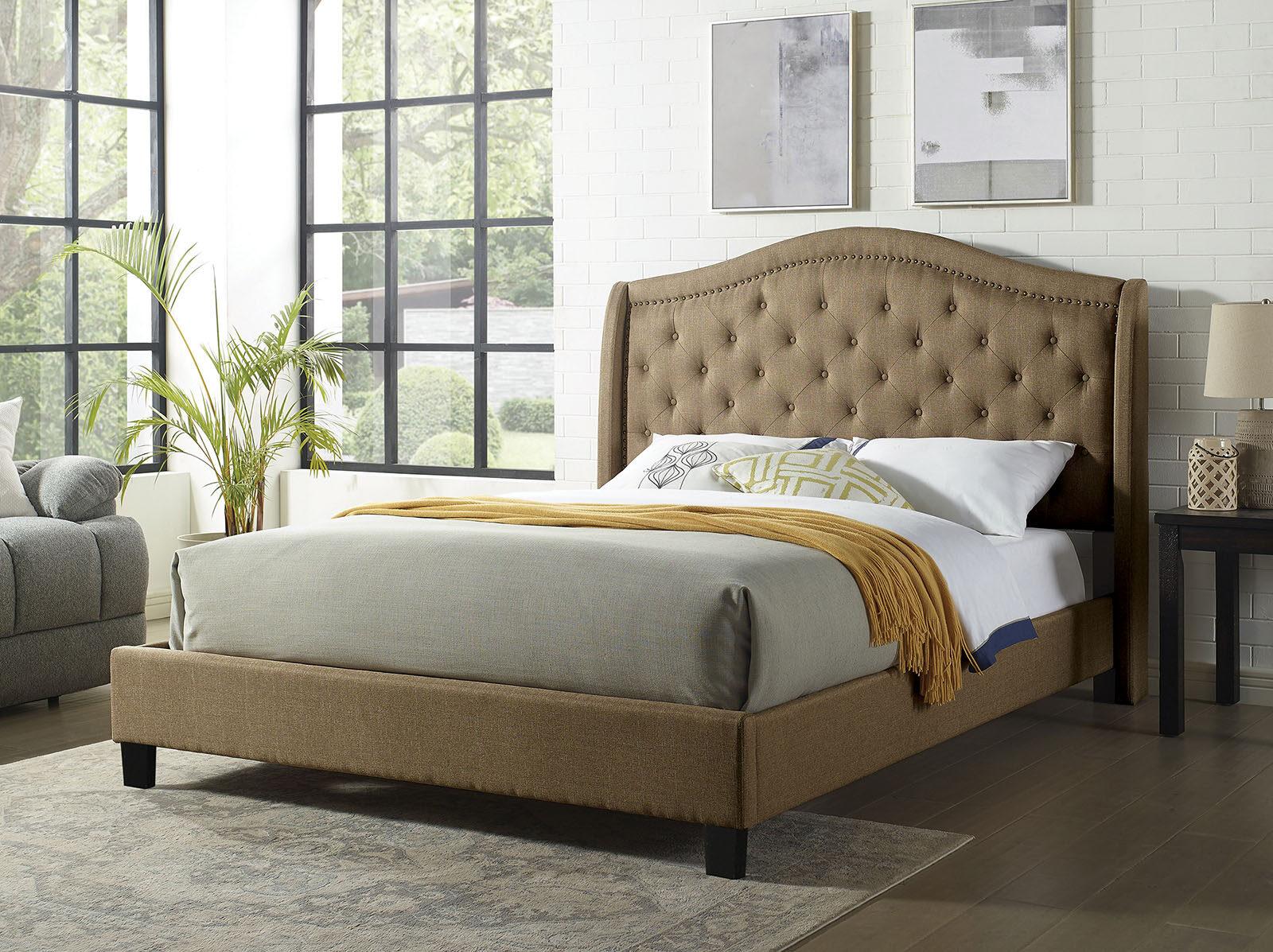 Furniture of America CM7160BR-CK Carly Platform Bed