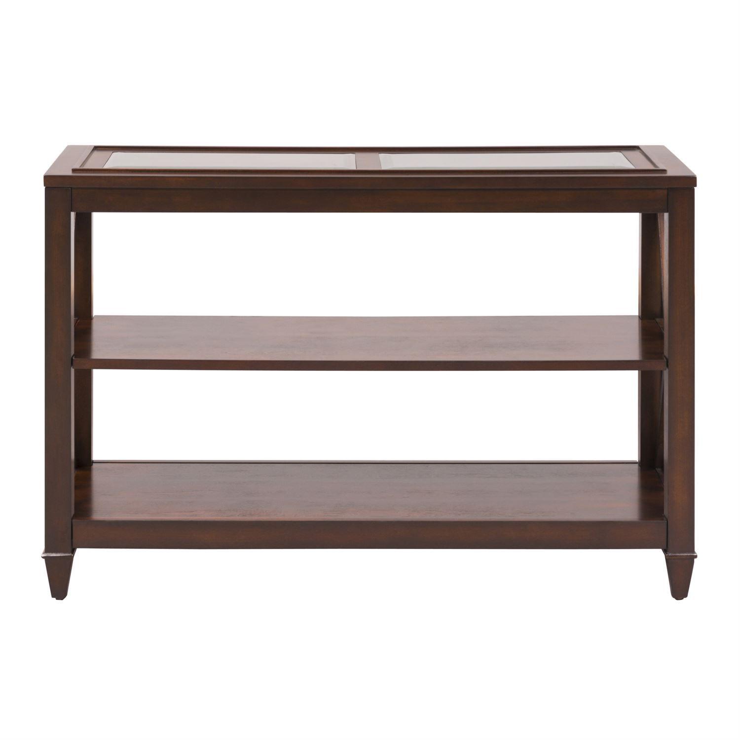 

    
Transitional Brown Wood Console Table Caroline (318-OT) Liberty Furniture
