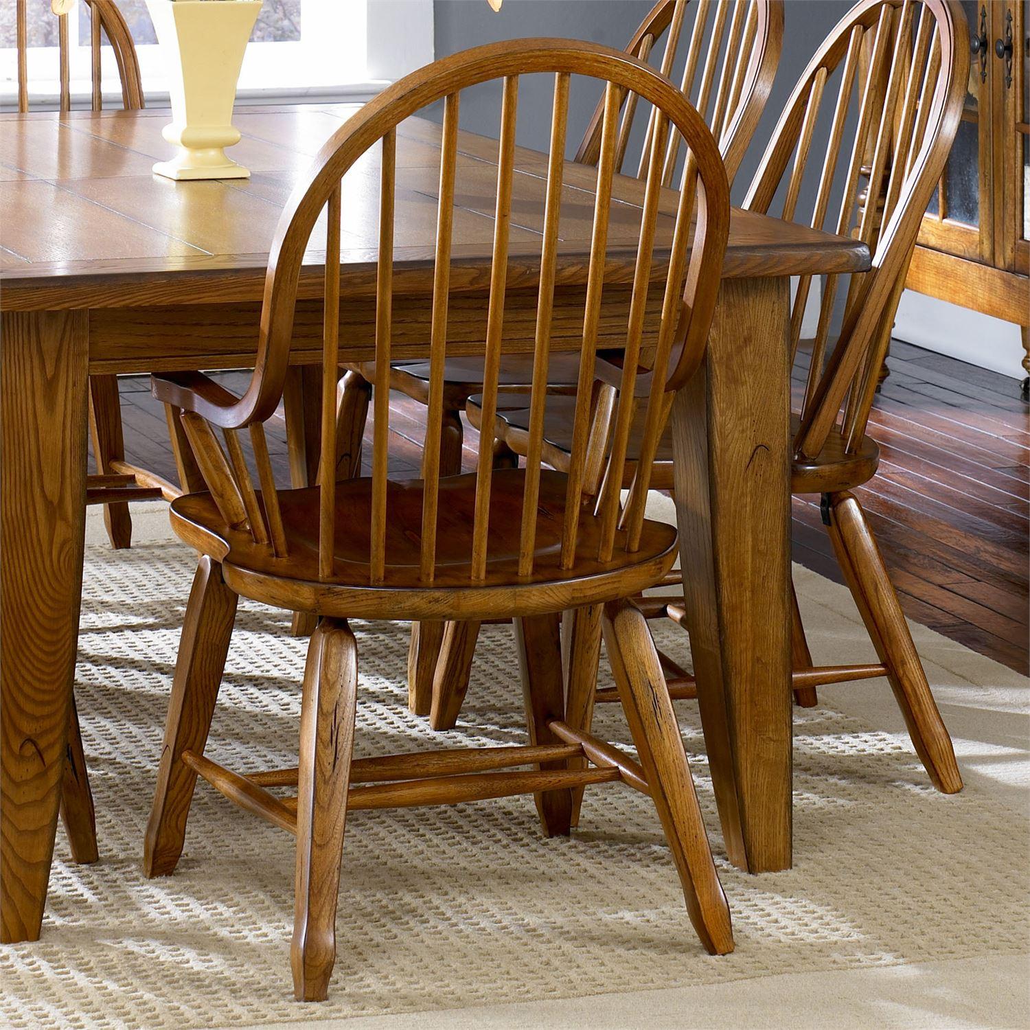 

    
Rustic Oak & Black Finish Dining Arm Chair 17-C2051 Liberty Furniture
