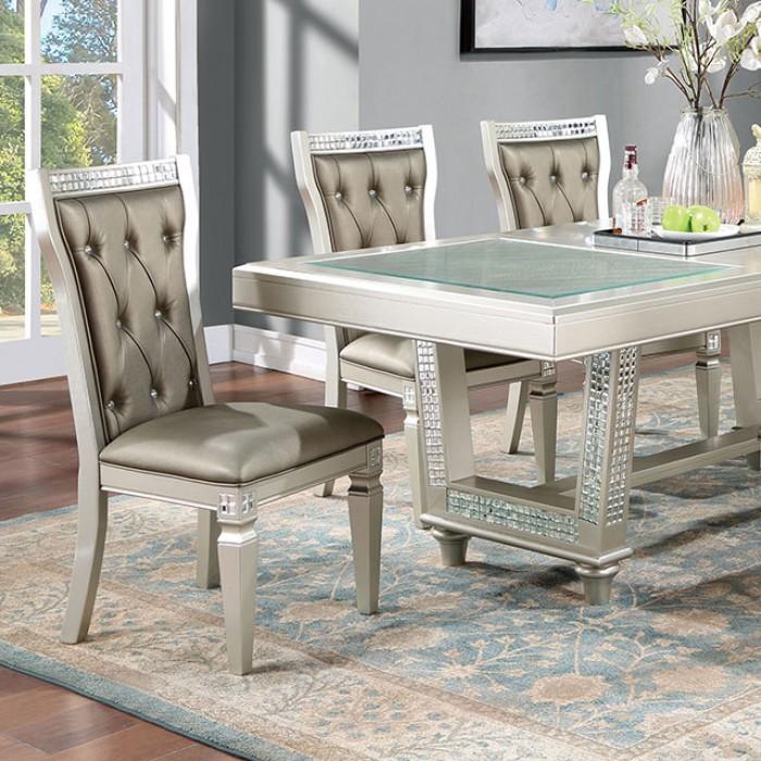 Transitional Dining Table CM3158T Adelina CM3158T in Champagne 