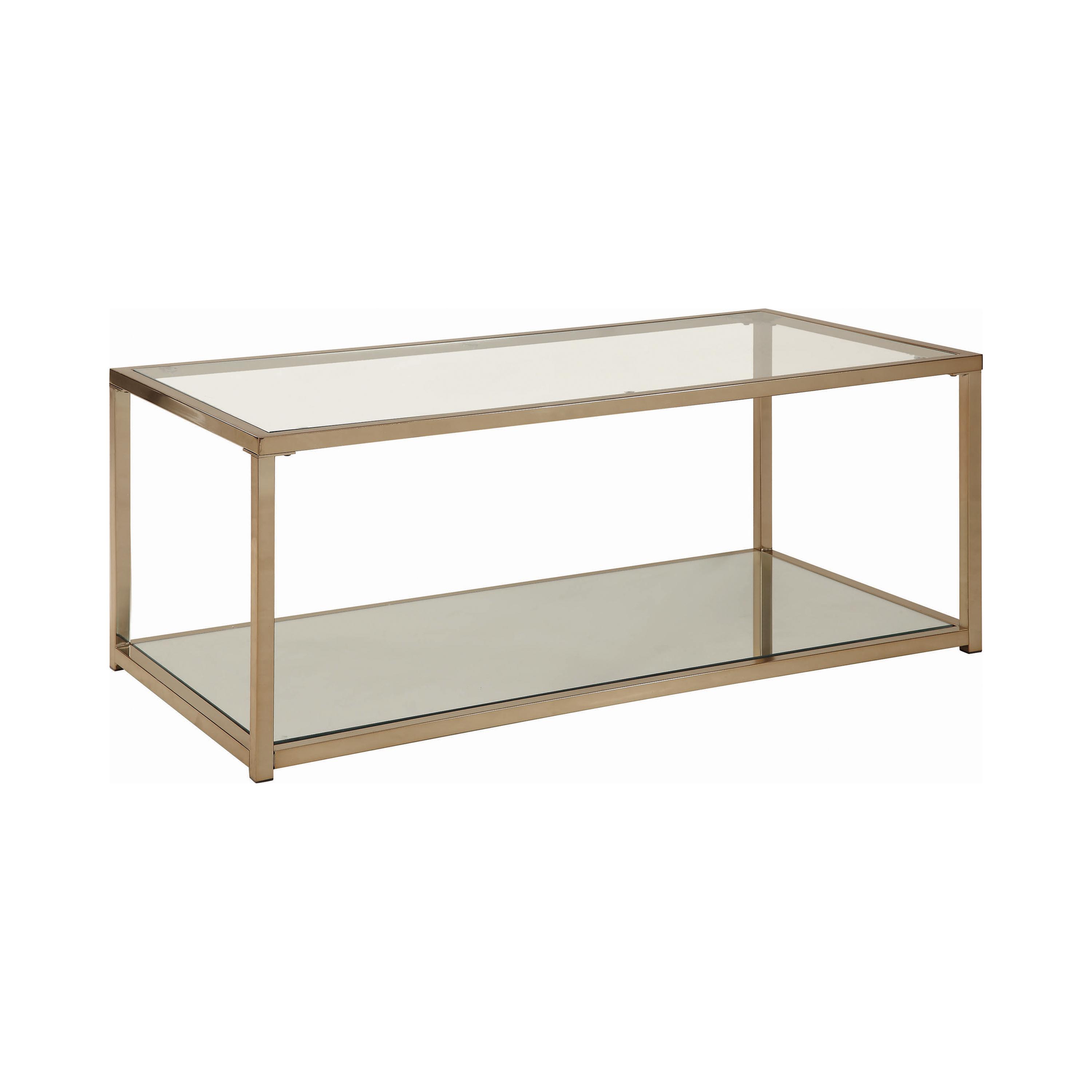 Transitional Coffee Table 705238 705238 in Chrome 