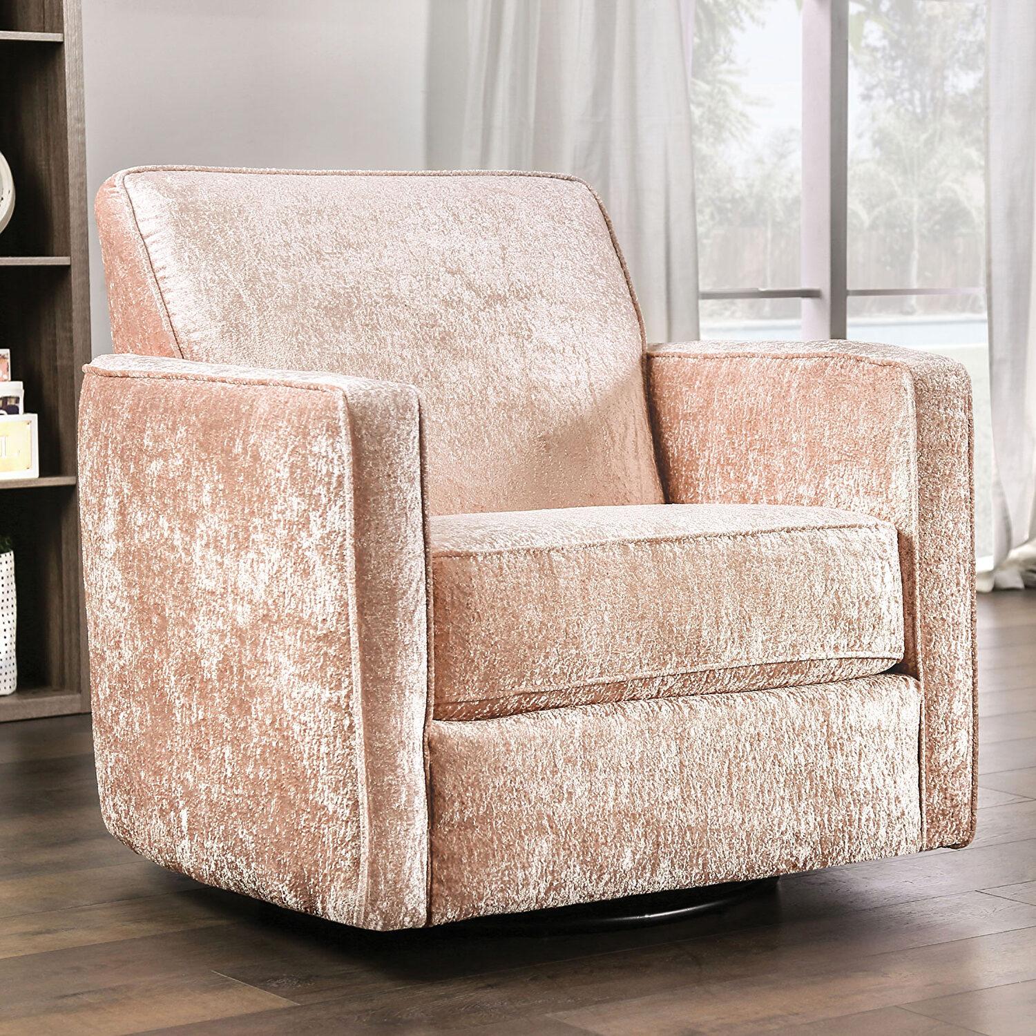 Transitional Arm Chair SM5167-CH Harriden SM5167-CH in Coral Chenille