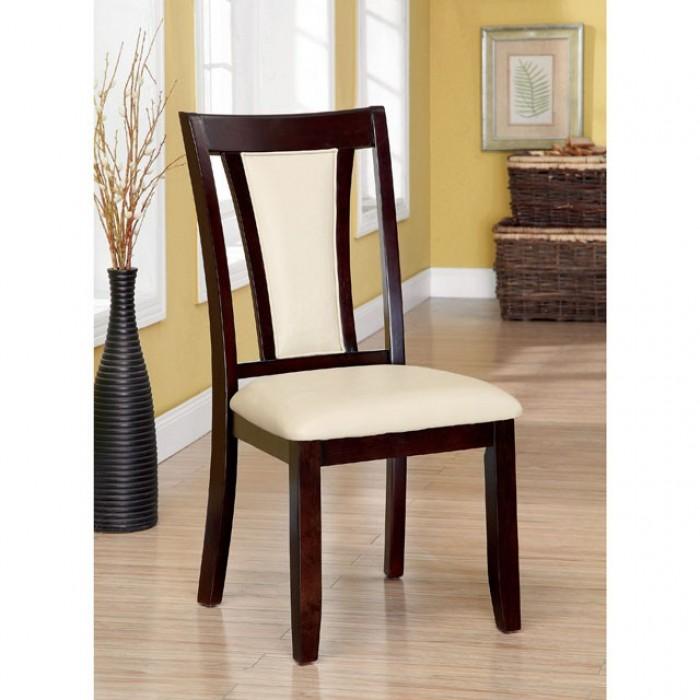 

    
Transitional Dark Cherry & Ivory Side Chairs Set 2pcs Furniture of America CM3984SC-2PK Brent
