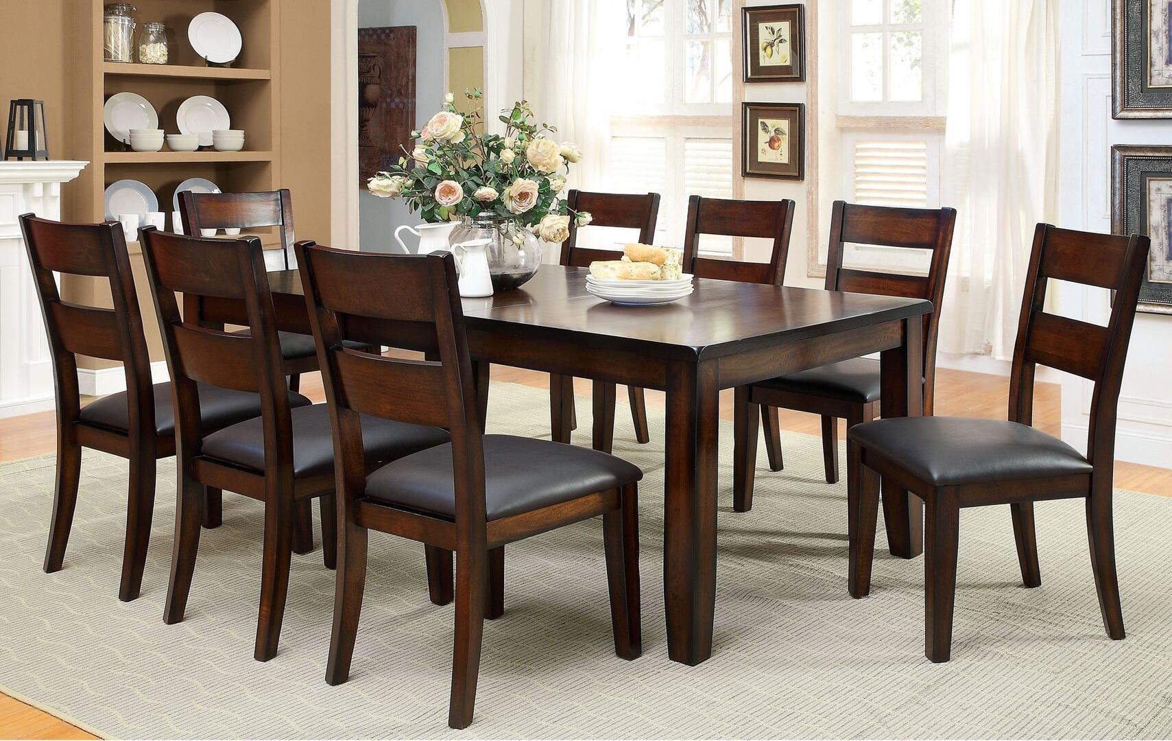 

    
Transitional Dark Cherry Solid Wood Dining Table Furniture of America CM3187T Dickinson
