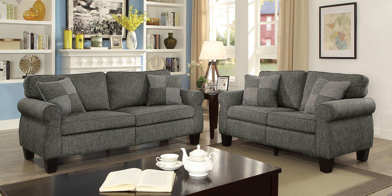 

    
Transitional Dark Gray Linen-like Fabric Sofa Furniture of America CM6328GY-SF Rhian

