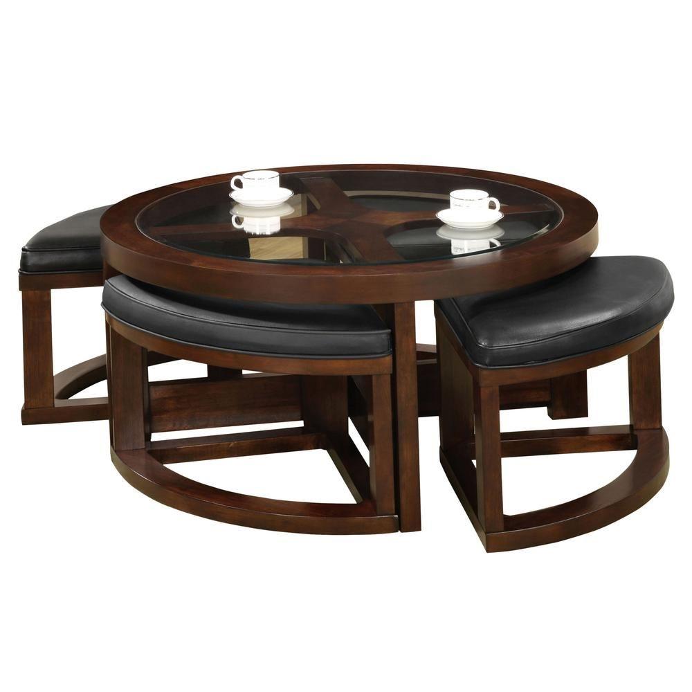 

    
Transitional Dark Walnut Solid Wood Coffee Table Set 5pcs Furniture of America CM4321C Crystal Cove
