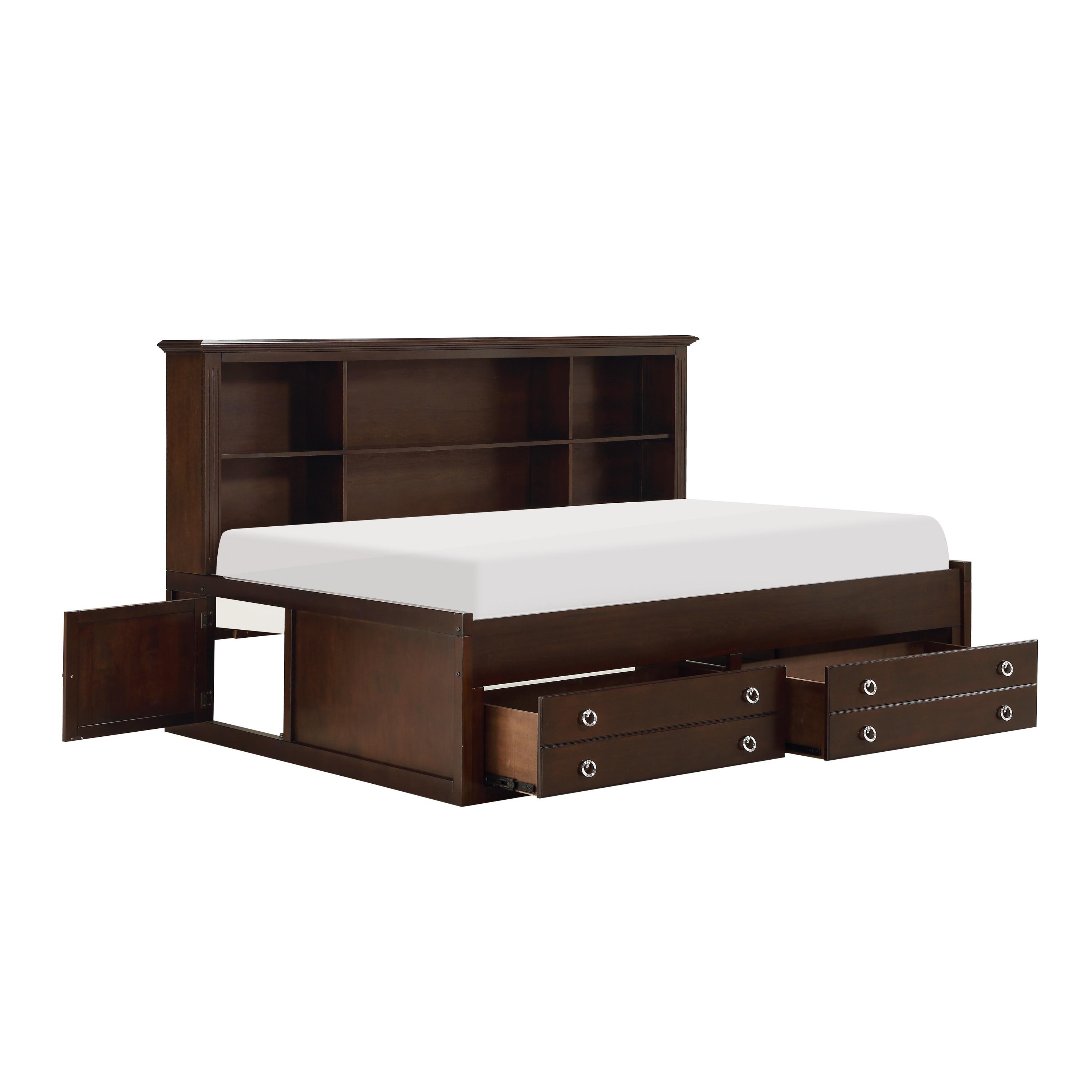 

    
Transitional Espresso Wood Full Lounge Storage Bed Homelegance 2058CPRF-1* Meghan
