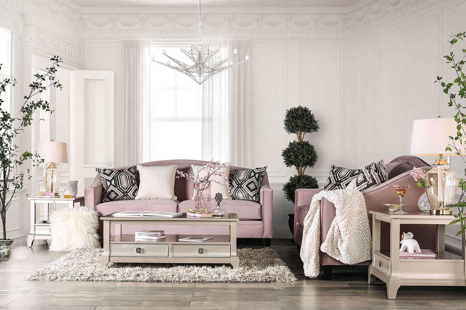 

    
Furniture of America CAMPANA SM2682-SF Sofa Pink SM2682-SF
