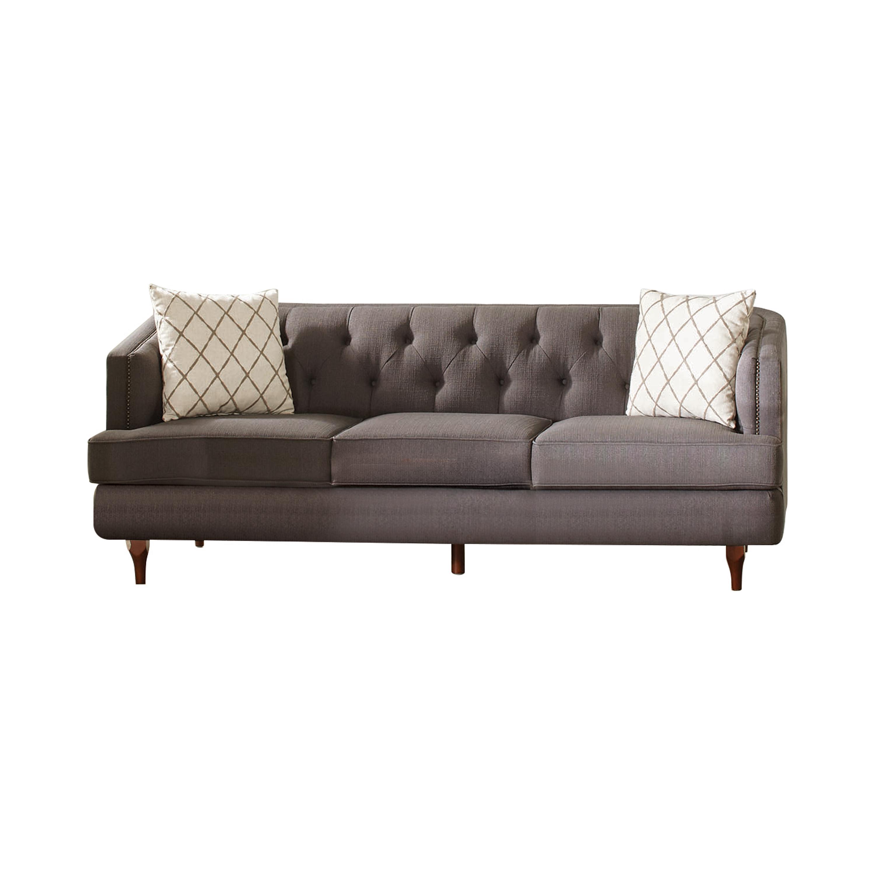 

    
Transitional Gray Linen-like Upholstery Sofa Coaster 508951 Shelby
