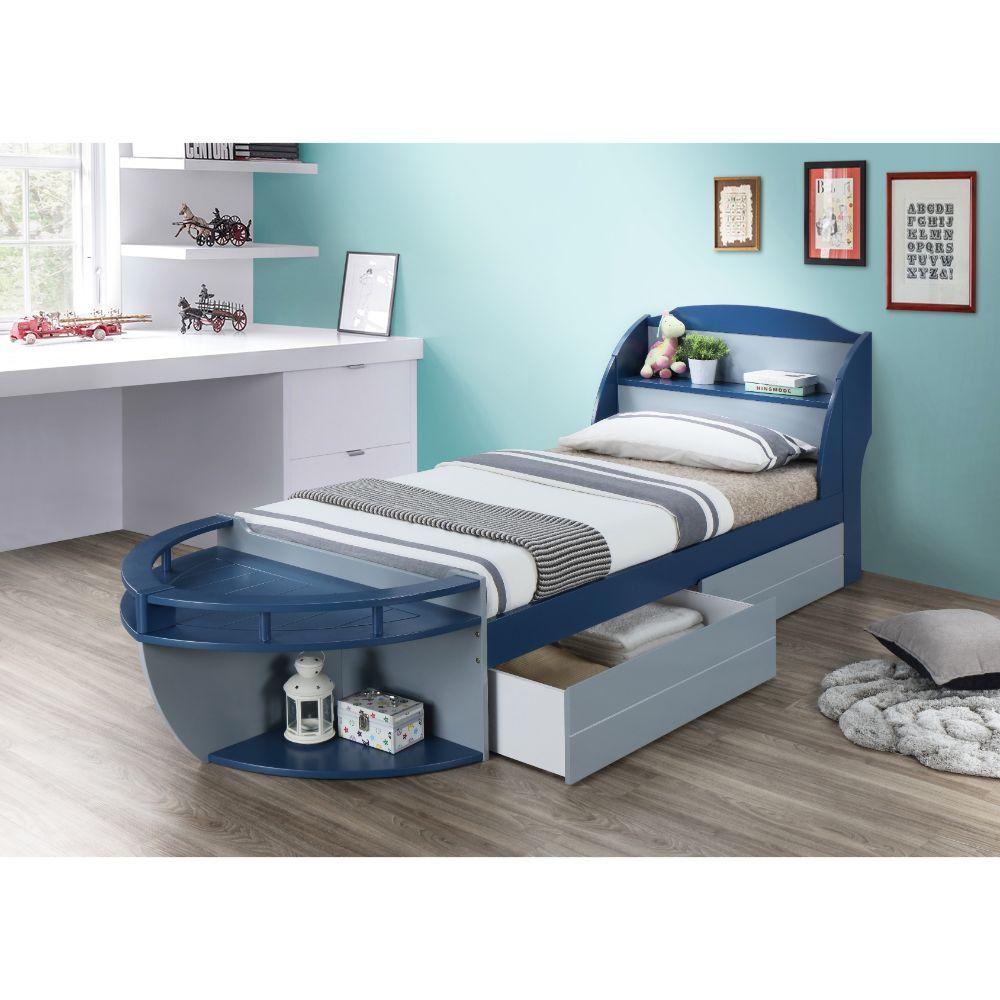 

                    
Acme Furniture Neptune II Twin Size Bed w/ Drawers Navy/Gray  Purchase 
