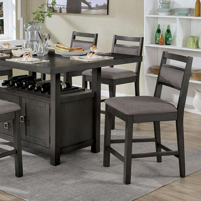 Transitional Counter Height Table CM3794PT Vicky CM3794PT in Gray 