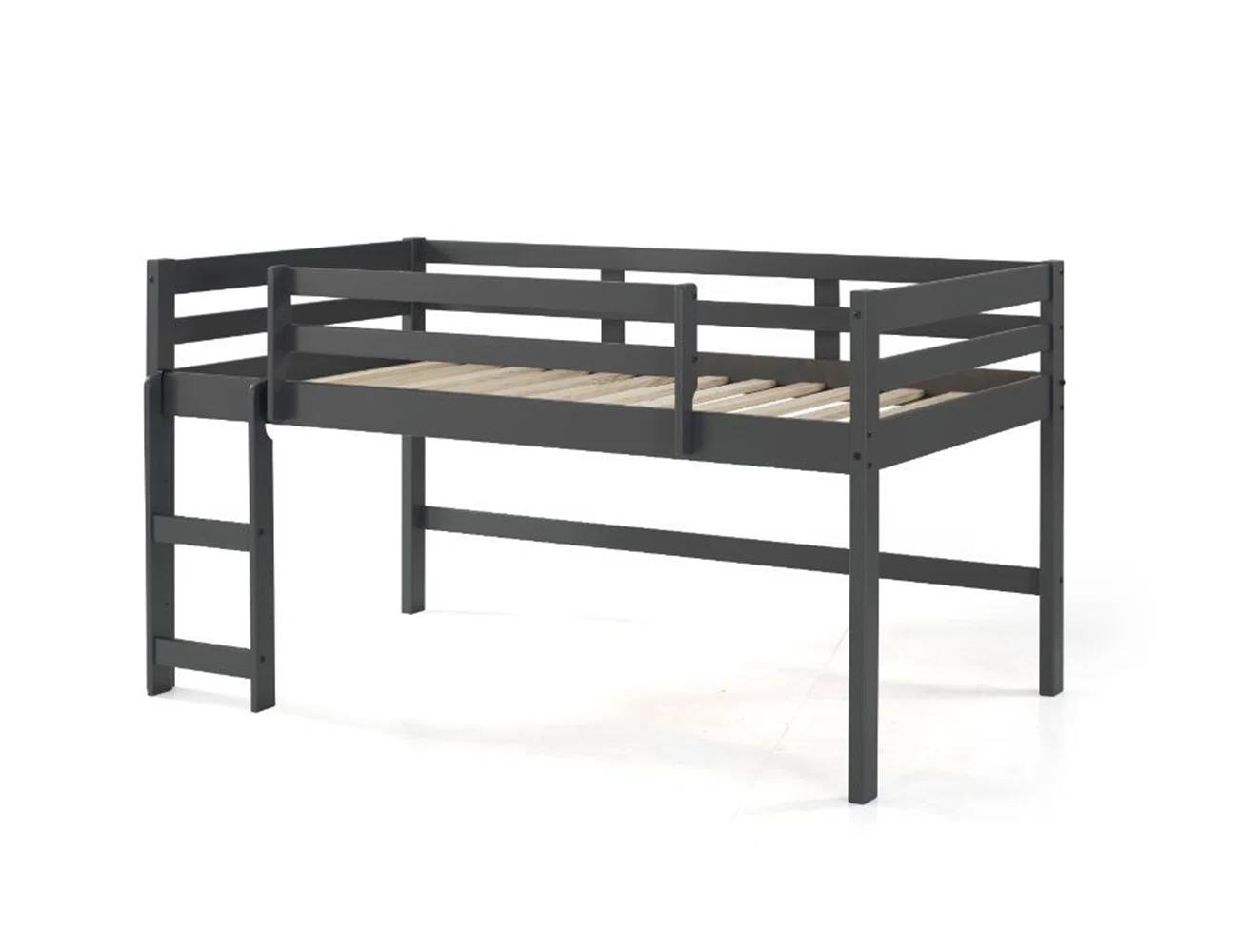 Transitional Twin Loft Bed Lara 38255 in Gray 