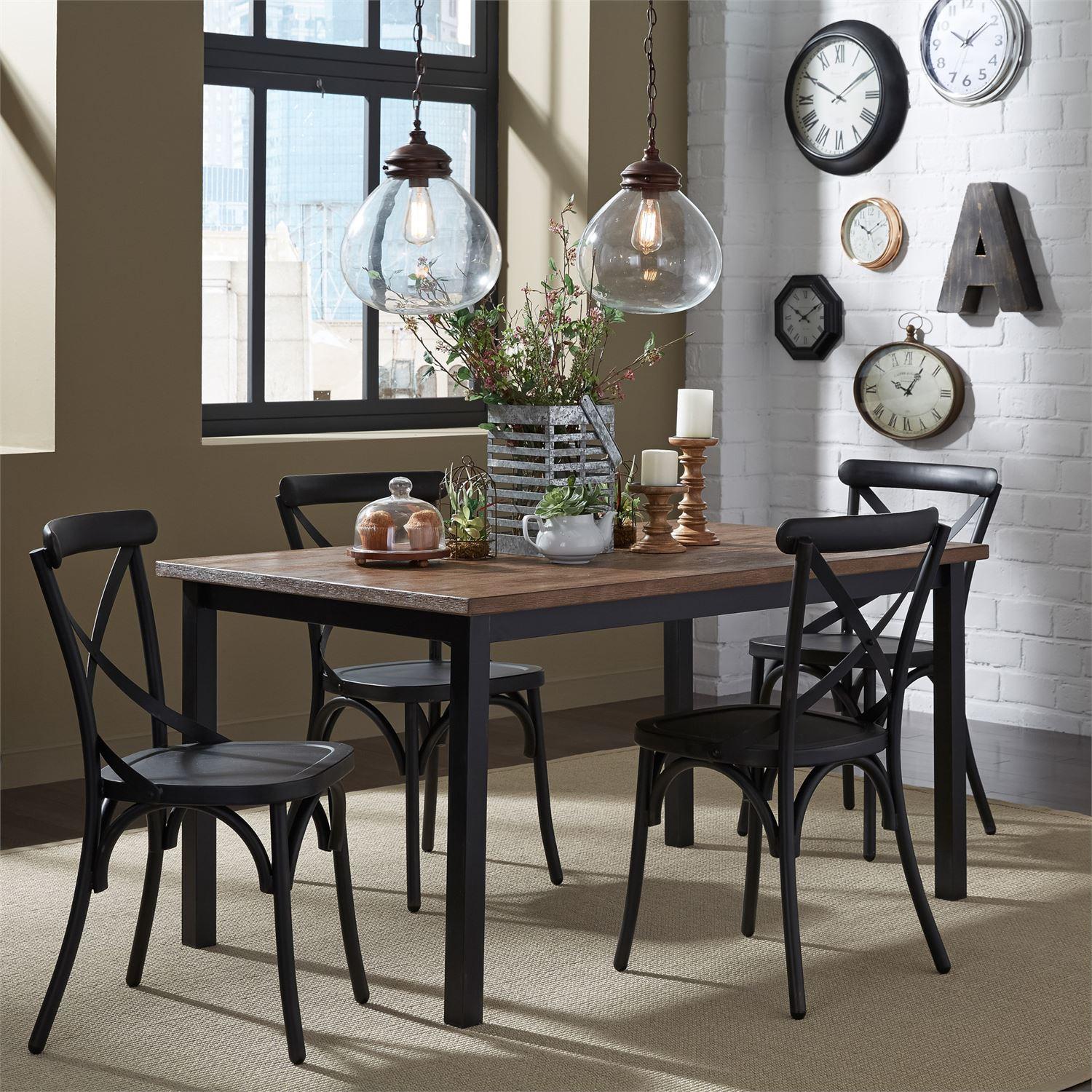 Transitional Dining Table Vintage Series  (179-CD) Dining Table 179-T3660 in Wood, Black 
