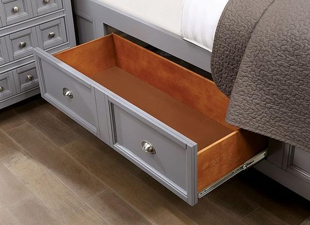 

        
Furniture of America Castlile Full Bed Set 3PCS CM7413GY-F-3PCS Storage Bed Set Gray  45665455611212
