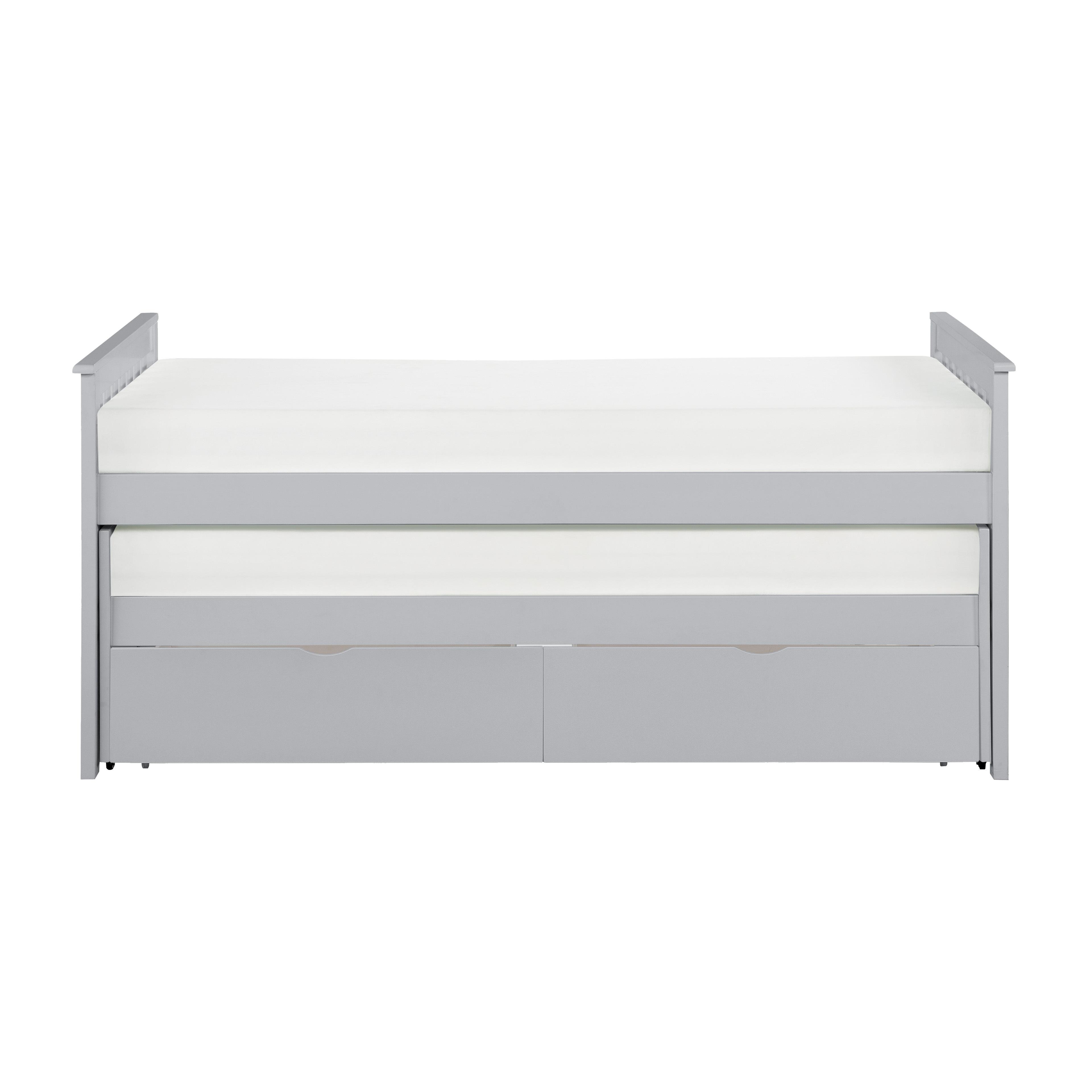 Transitional Twin/Twin Bed w/Storage Boxes B2063RT-1T* Orion B2063RT-1T* in Gray 