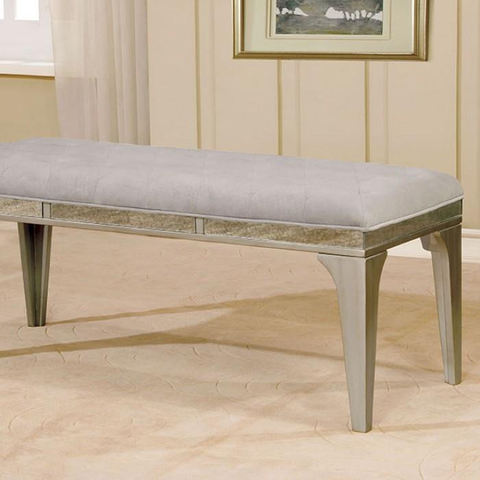 

    
Transitional Silver & Gray Solid Wood Bench Furniture of America CM3020SC-2PK Diocles
