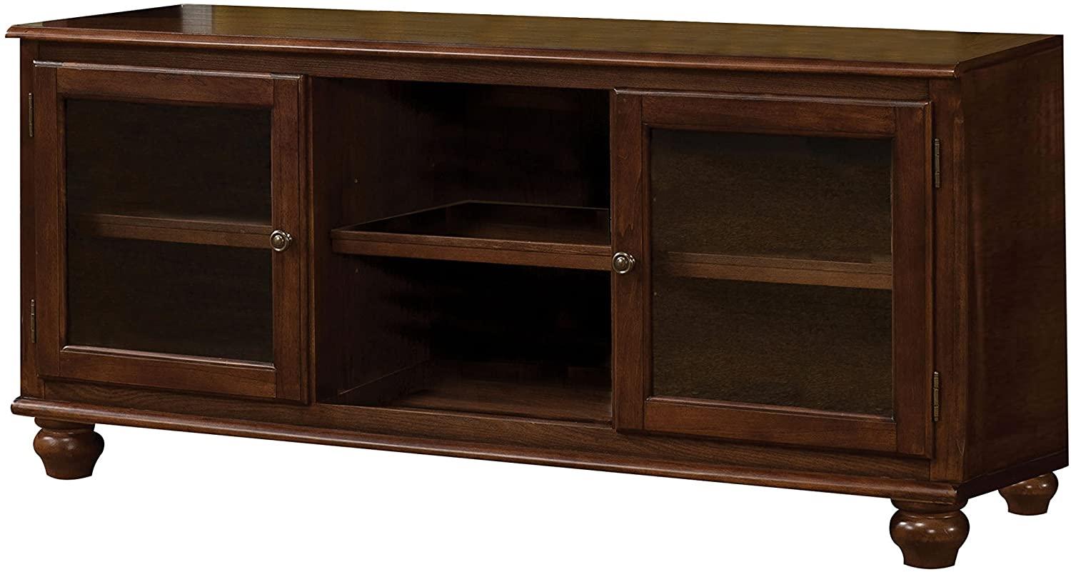 Traditional, Transitional TV Stand Dita 91108 in Walnut 