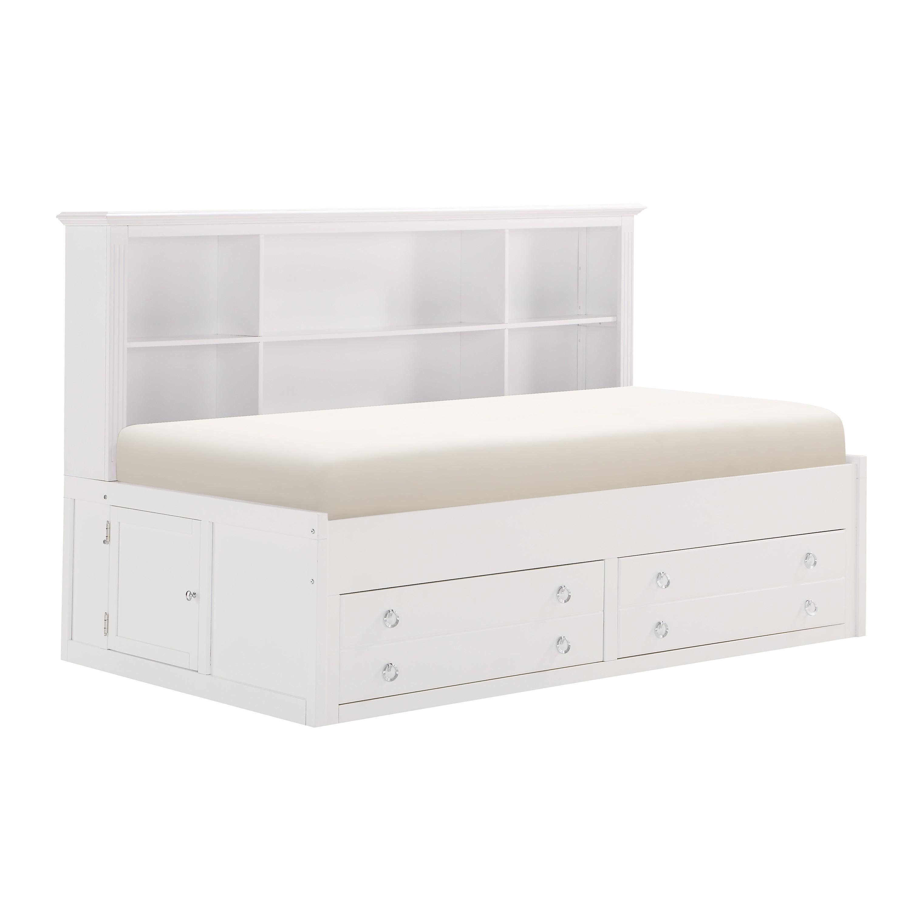 Transitional Lounge Storage Bed 2058WHPRT-1* Meghan 2058WHPRT-1* in White 