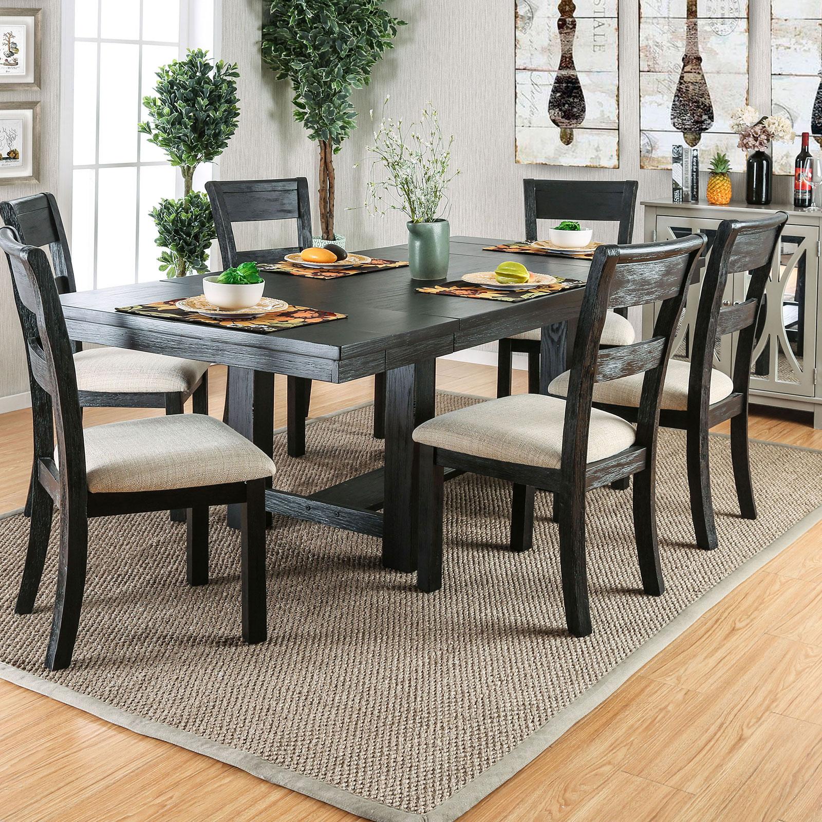 Transitional Dining Table THOMASTON CM3543T CM3543T-TABLE in Black 